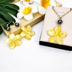Earring Set, Plumeria Flower